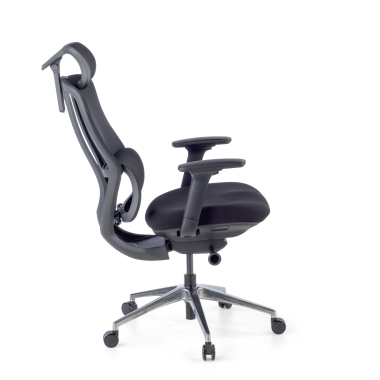 sedia ergonomica nero aeroflow struttura nera rete transpirante braccioli regolabili 3d doppio supporto lombare poggiatesta 7