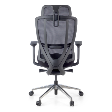 sedia ergonomica nero aeroflow struttura nera rete transpirante braccioli regolabili 3d doppio supporto lombare poggiatesta 12