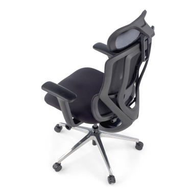 sedia ergonomica nero aeroflow struttura nera rete transpirante braccioli regolabili 3d doppio supporto lombare poggiatesta 13
