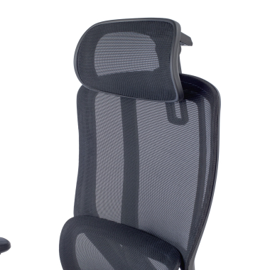 sedia ergonomica nero aeroflow struttura nera rete transpirante braccioli regolabili 3d doppio supporto lombare poggiatesta 10