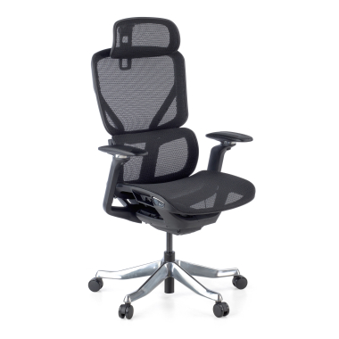 sedia ergonomica nero aerofit struttura nera rete transpirante braccioli regolabili 4d doppio supporto lombare poggiatesta 1