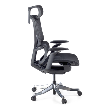 sedia ergonomica nero aerofit struttura nera rete transpirante braccioli regolabili 4d doppio supporto lombare poggiatesta 4