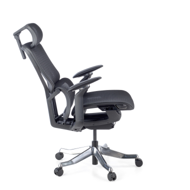 sedia ergonomica nero aerofit struttura nera rete transpirante braccioli regolabili 4d doppio supporto lombare poggiatesta 5