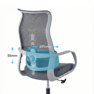 sedia da ufficio bianco grigio axis rete transpirante braccioli fissi 9