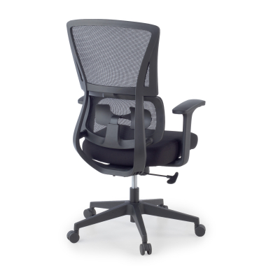 sedia ergonomica nero senza poggiatesta tessuto braccioli fissi doppio supporto lombare 10