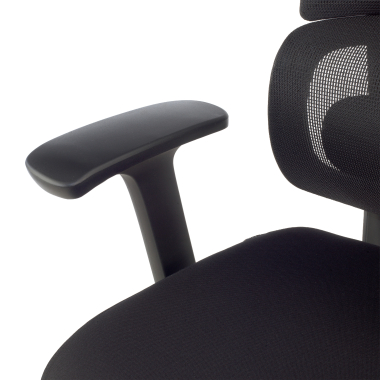 sedia ergonomica nero senza poggiatesta tessuto braccioli fissi doppio supporto lombare 14