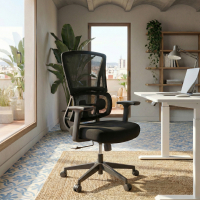 Sedia da Ufficio Ergonomica Orbit con Supporto Lombare, Seduta Imbottita