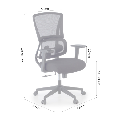 sedia ergonomica nero senza poggiatesta tessuto braccioli fissi doppio supporto lombare 15