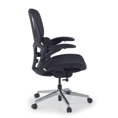 sedia ergonomica nero erghos one senza poggiatesta rete transpirante braccioli regolabili 3d doppio supporto lombare 3