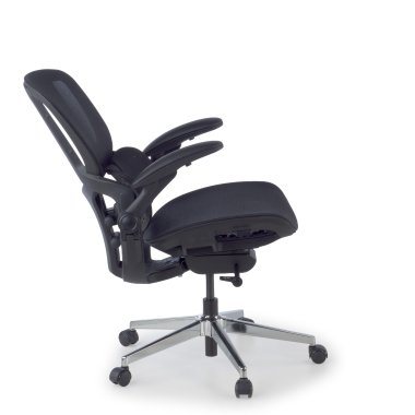sedia ergonomica nero erghos one senza poggiatesta rete transpirante braccioli regolabili 3d doppio supporto lombare 4