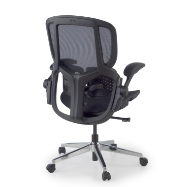 sedia ergonomica nero erghos one senza poggiatesta rete transpirante braccioli regolabili 3d doppio supporto lombare 11