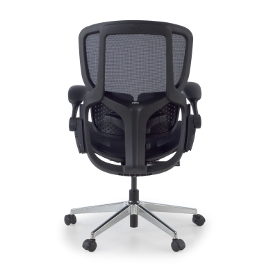 sedia ergonomica nero erghos one senza poggiatesta rete transpirante braccioli regolabili 3d doppio supporto lombare 6