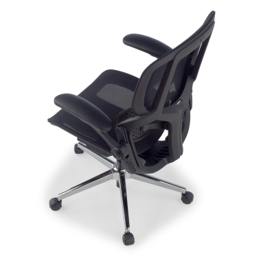 sedia ergonomica nero erghos one senza poggiatesta rete transpirante braccioli regolabili 3d doppio supporto lombare 12