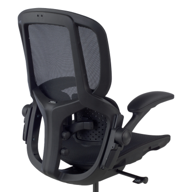 sedia ergonomica nero erghos one senza poggiatesta rete transpirante braccioli regolabili 3d doppio supporto lombare 13