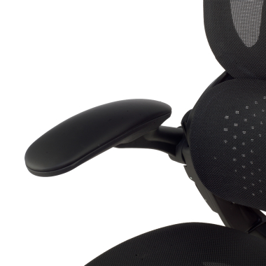 sedia ergonomica nero erghos one senza poggiatesta rete transpirante braccioli regolabili 3d doppio supporto lombare 14