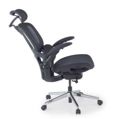 sedia ergonomica nero erghos one con poggiatesta rete transpirante braccioli regolabili 3d doppio supporto lombare poggiatesta 4