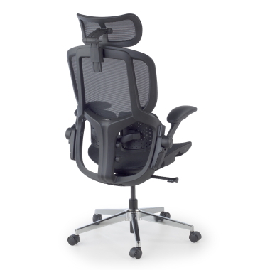 sedia ergonomica nero erghos one con poggiatesta rete transpirante braccioli regolabili 3d doppio supporto lombare poggiatesta 12