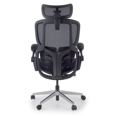 sedia ergonomica nero erghos one con poggiatesta rete transpirante braccioli regolabili 3d doppio supporto lombare poggiatesta 11