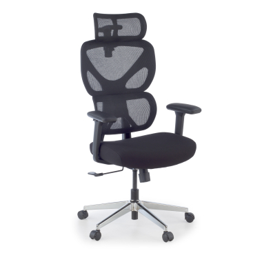 sedia ergonomica nero erghos air tessuto braccioli regolabili 3d supporto lombare poggiatesta 1