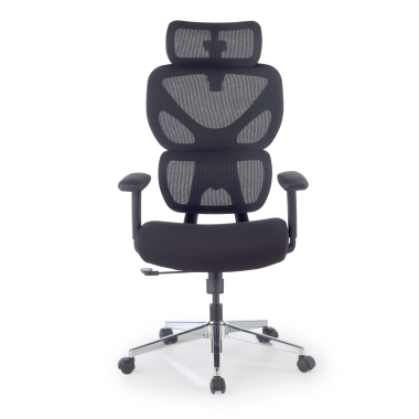 sedia ergonomica nero erghos air tessuto braccioli regolabili 3d supporto lombare poggiatesta 3