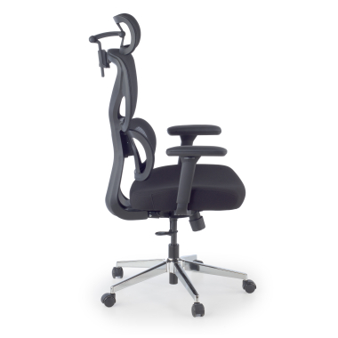 sedia ergonomica nero erghos air tessuto braccioli regolabili 3d supporto lombare poggiatesta 4