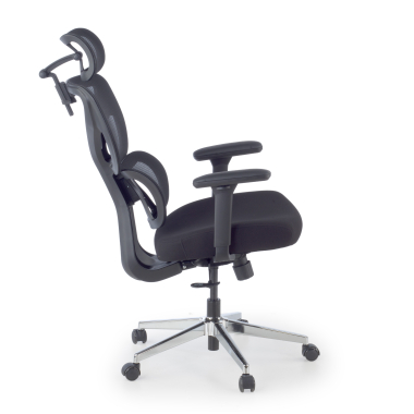 sedia ergonomica nero erghos air tessuto braccioli regolabili 3d supporto lombare poggiatesta 5