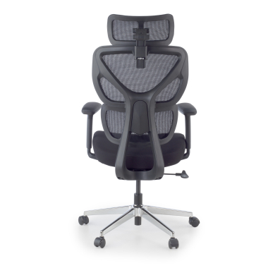 sedia ergonomica nero erghos air tessuto braccioli regolabili 3d supporto lombare poggiatesta 8