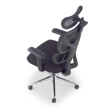 sedia ergonomica nero erghos air tessuto braccioli regolabili 3d supporto lombare poggiatesta 13