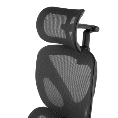sedia ergonomica nero erghos air tessuto braccioli regolabili 3d supporto lombare poggiatesta 12