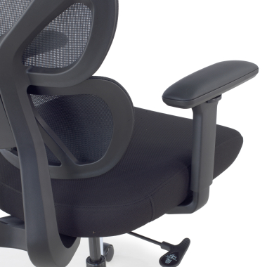 sedia ergonomica nero erghos air tessuto braccioli regolabili 3d supporto lombare poggiatesta 9