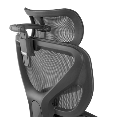 sedia ergonomica nero erghos air tessuto braccioli regolabili 3d supporto lombare poggiatesta 10