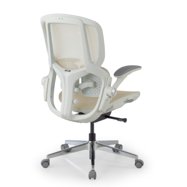 sedia ergonomica beige erghos one senza poggiatesta rete transpirante braccioli regolabili 3d doppio supporto lombare 11