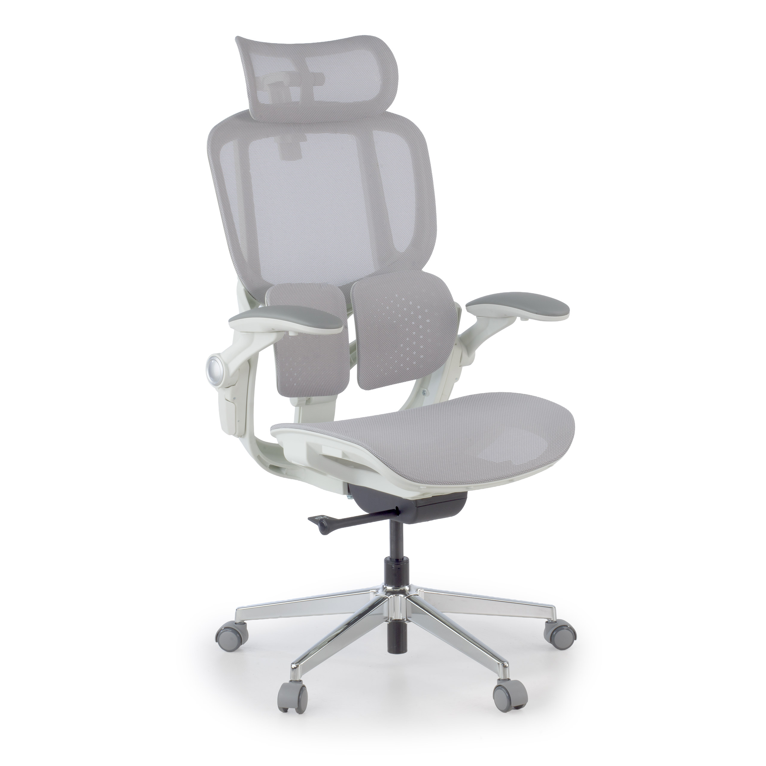 Sedia ergonomica con poggiatesta Erghos One, ortopedica, doppio supporto lombare