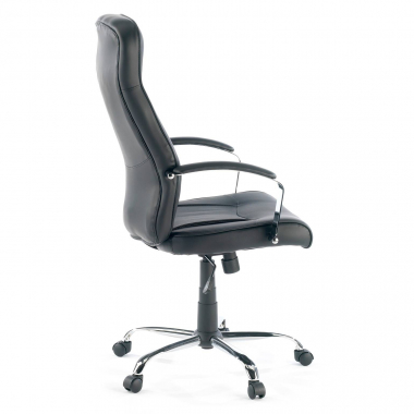 poltrona da ufficio nero glencoe ecopelle braccioli imbottiti 4