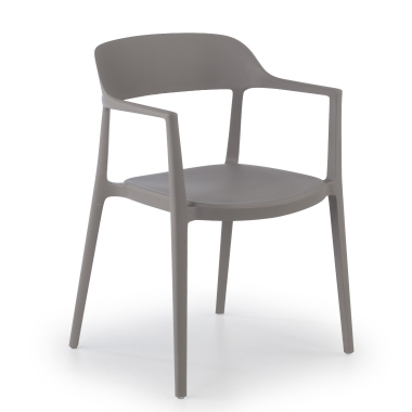 sedia da conferenza grigio riga di plastica senza braccioli 1