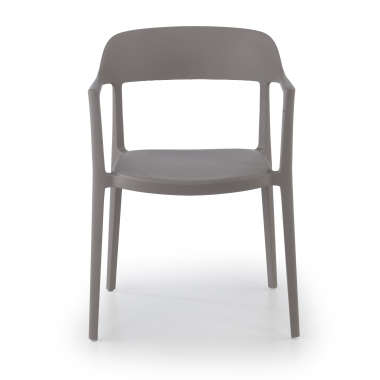 sedia da conferenza grigio riga di plastica senza braccioli 3