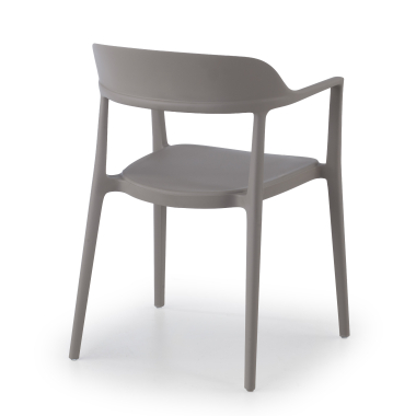 sedia da conferenza grigio riga di plastica senza braccioli 9