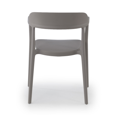 sedia da conferenza grigio riga di plastica senza braccioli 8