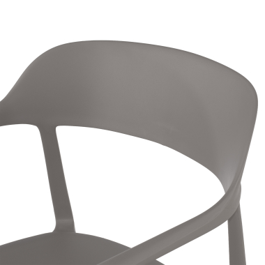 sedia da conferenza grigio riga di plastica senza braccioli 5