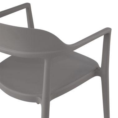 sedia da conferenza grigio riga di plastica senza braccioli 7