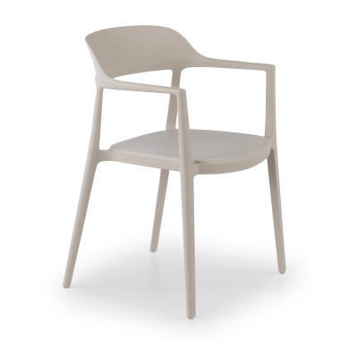 sedia da conferenza beige riga di plastica senza braccioli 1
