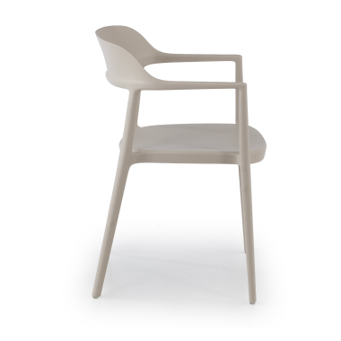 sedia da conferenza beige riga di plastica senza braccioli 4