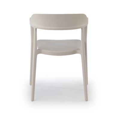 sedia da conferenza beige riga di plastica senza braccioli 8