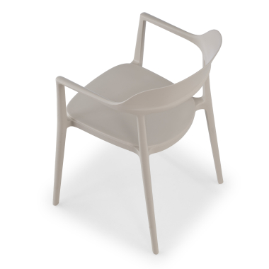 sedia da conferenza beige riga di plastica senza braccioli 10