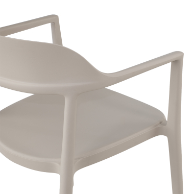sedia da conferenza beige riga di plastica senza braccioli 5