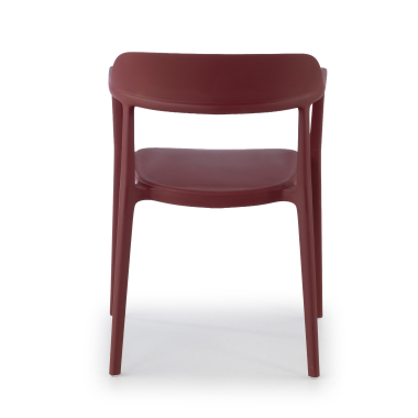 sedia da conferenza rosso riga di plastica senza braccioli 5