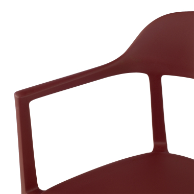 sedia da conferenza rosso riga di plastica senza braccioli 9