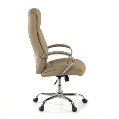 poltrona da ufficio beige adana ecopelle braccioli imbottiti 6