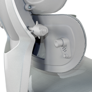 sedia ergonomica grigio erghos x4 pro rete transpirante braccioli regolabili 6d doppio supporto lombare poggiatesta poggiapiedi estensibile 9