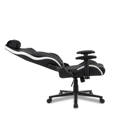 sedia gaming bianco nero vanguard ecopelle braccioli mobili cuscino poggiatesta poggiatesta 11